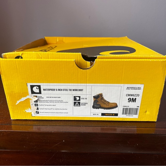 Carhartt CMW6220 Waterproof 6-Inch Steel Toe Work Boot Brown Men's 9 Brand NIB - Picture 12 of 13